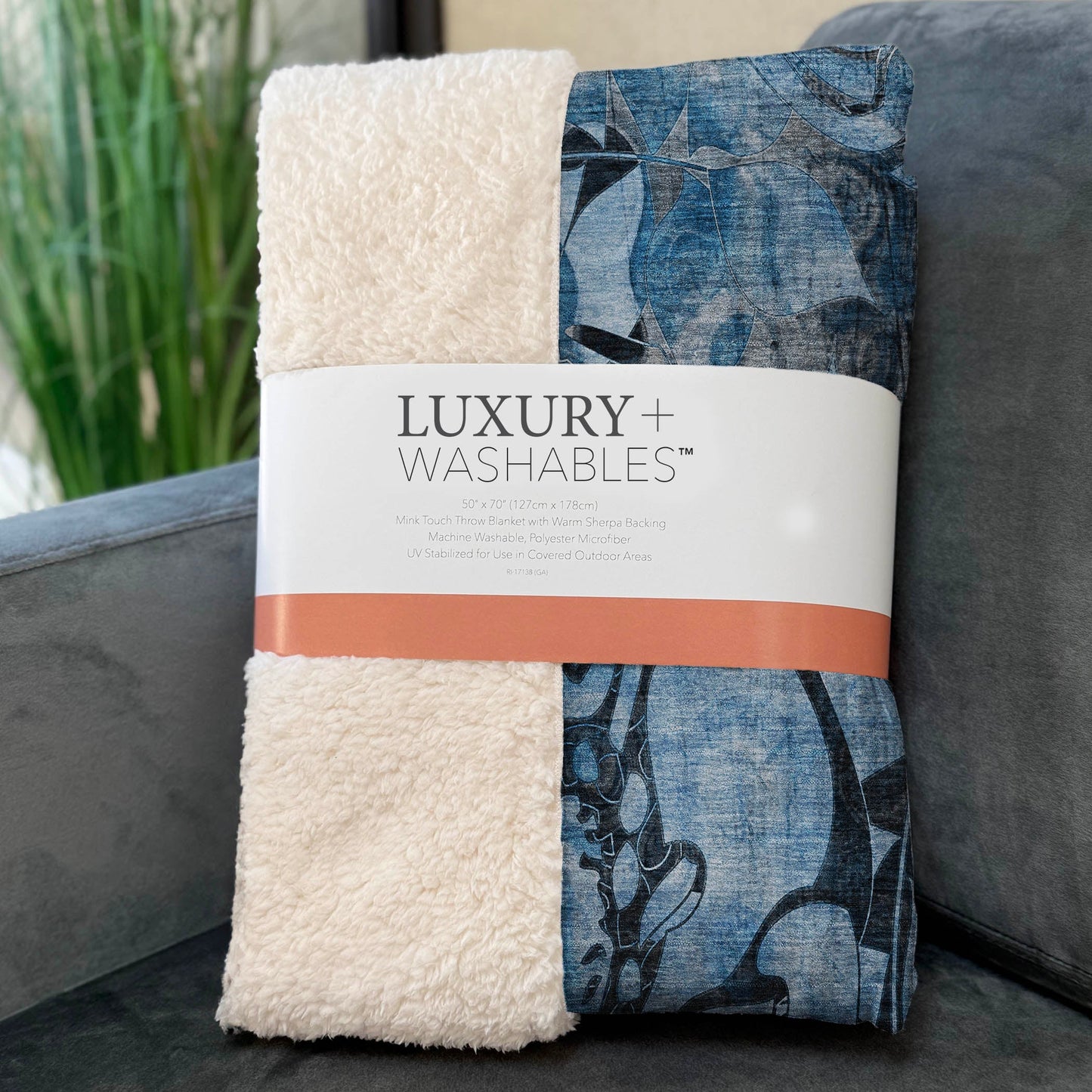 Addison Rugs Floral Blue Washable Indoor-Outdoor Rug
