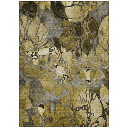 Addison Rugs Floral Brown Washable Indoor-Outdoor Rug