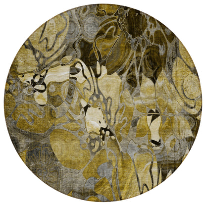 Addison Rugs Floral Brown Washable Indoor-Outdoor Rug