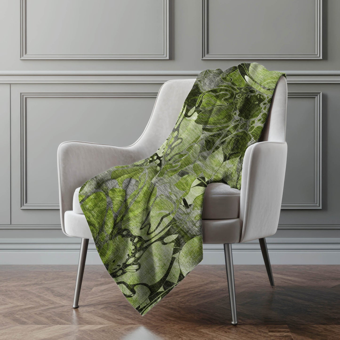Addison Rugs Floral Green Washable Indoor-Outdoor Rug