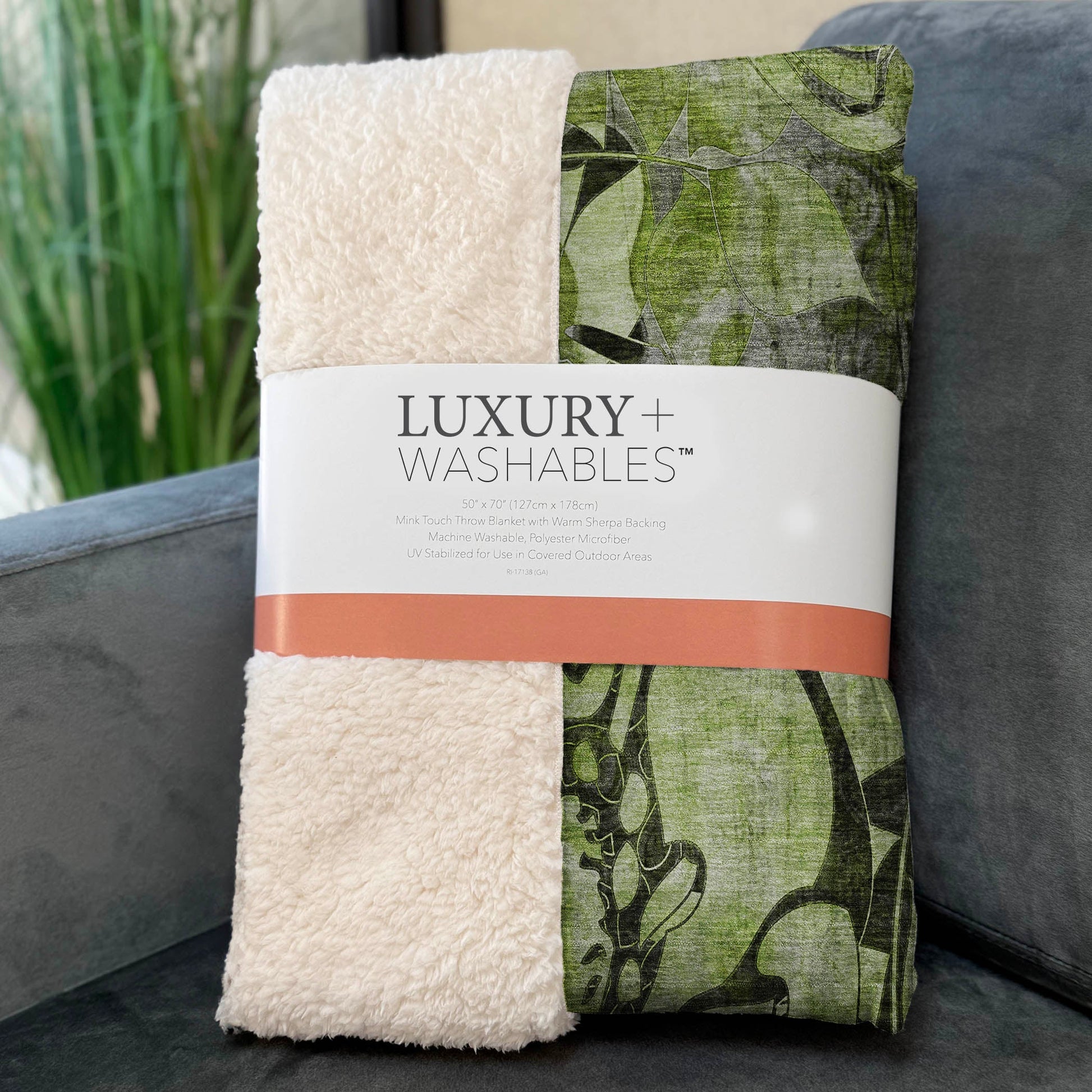 Addison Rugs Floral Green Washable Indoor-Outdoor Rug