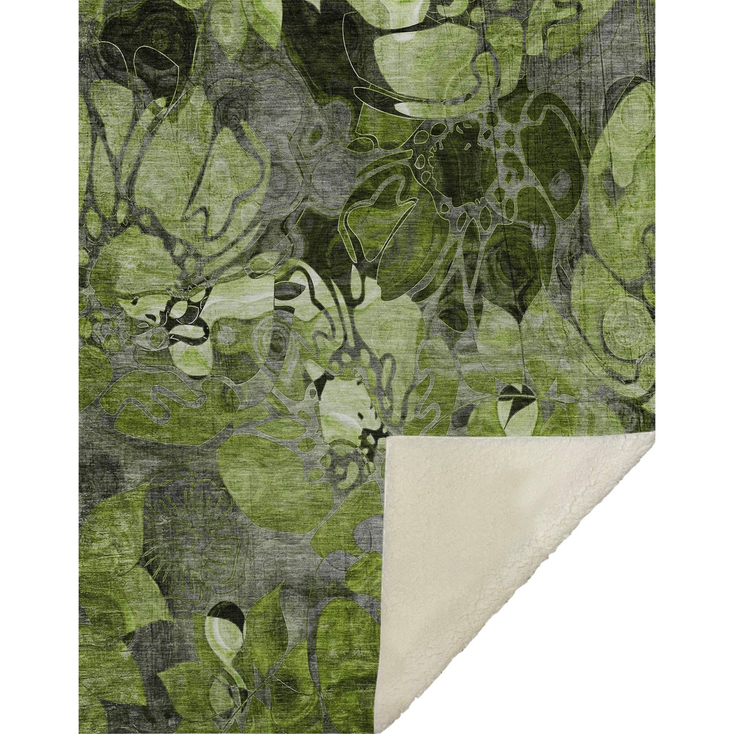 Addison Rugs Floral Green Washable Indoor-Outdoor Rug
