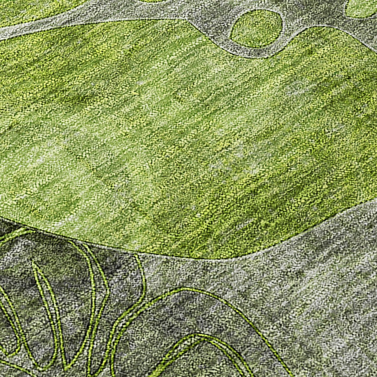 Addison Rugs Floral Green Washable Indoor-Outdoor Rug