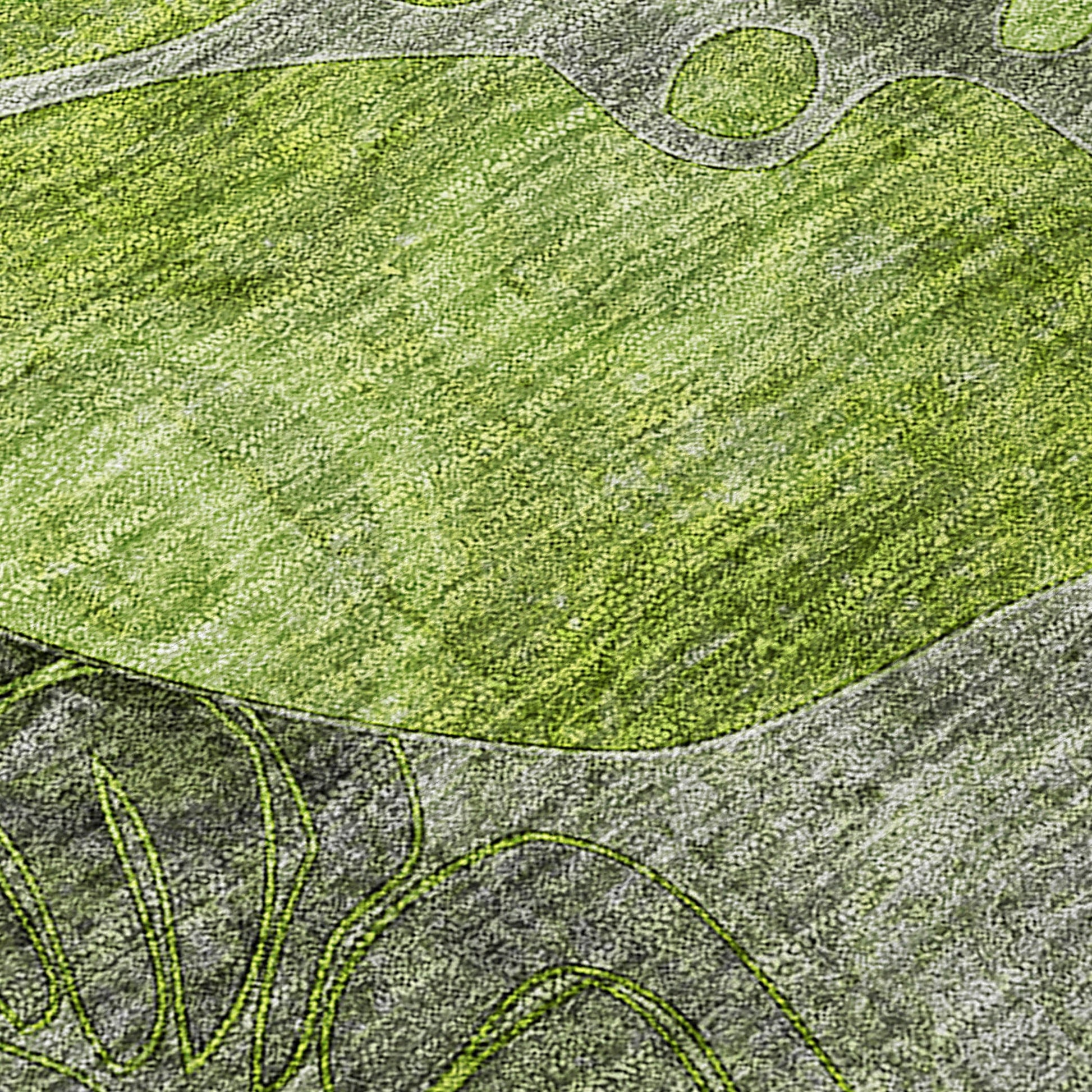 Addison Rugs Floral Green Washable Indoor-Outdoor Rug