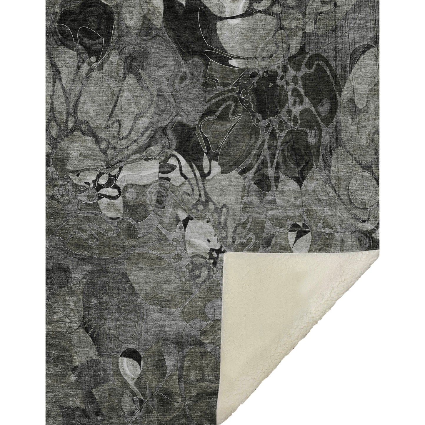 Addison Rugs Floral Grey Washable Indoor-Outdoor Rug