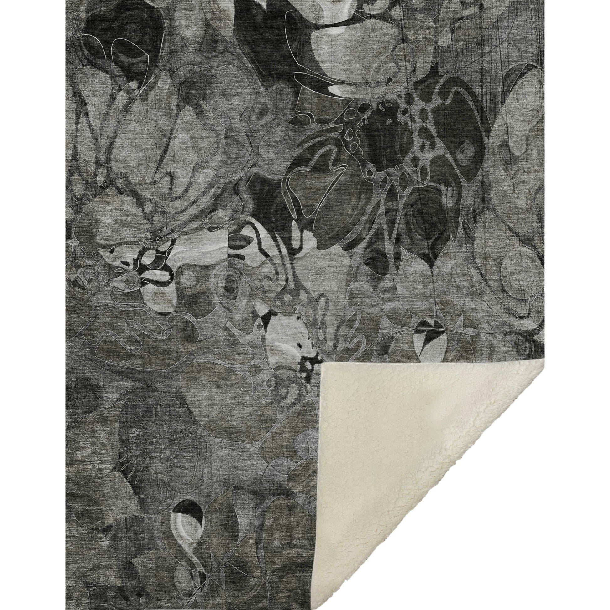 Addison Rugs Floral Grey Washable Indoor-Outdoor Rug