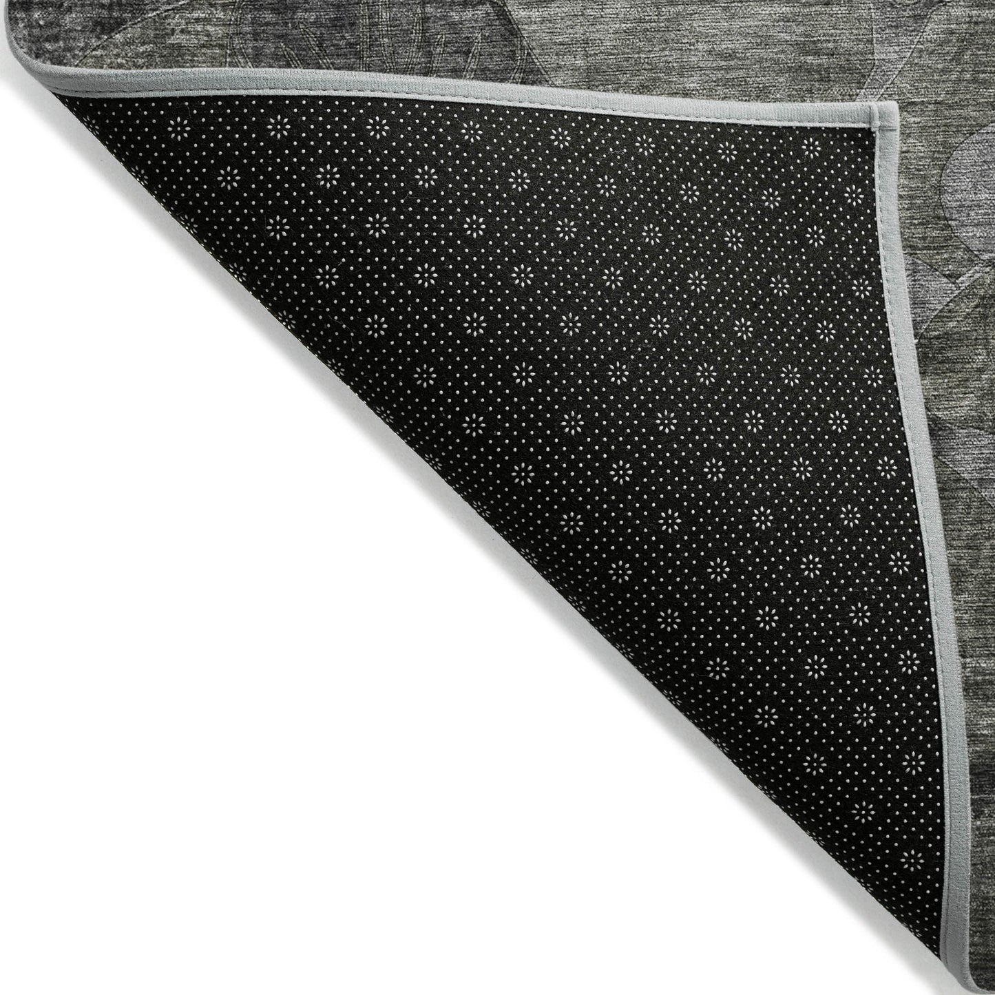 Addison Rugs Floral Grey Washable Indoor-Outdoor Rug