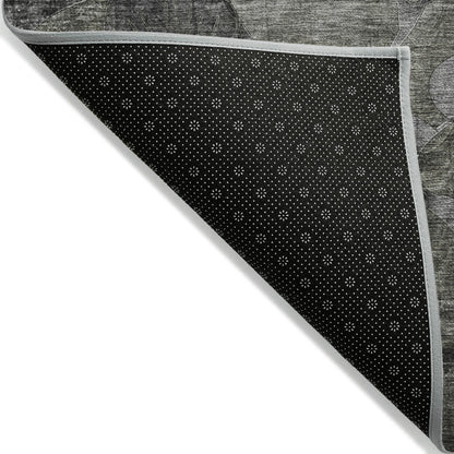 Addison Rugs Floral Grey Washable Indoor-Outdoor Rug