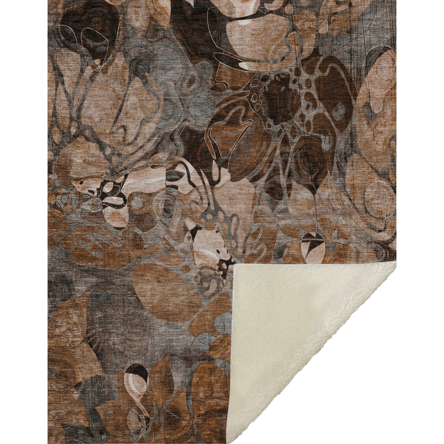 Addison Rugs Floral Orange Washable Indoor-Outdoor Rug