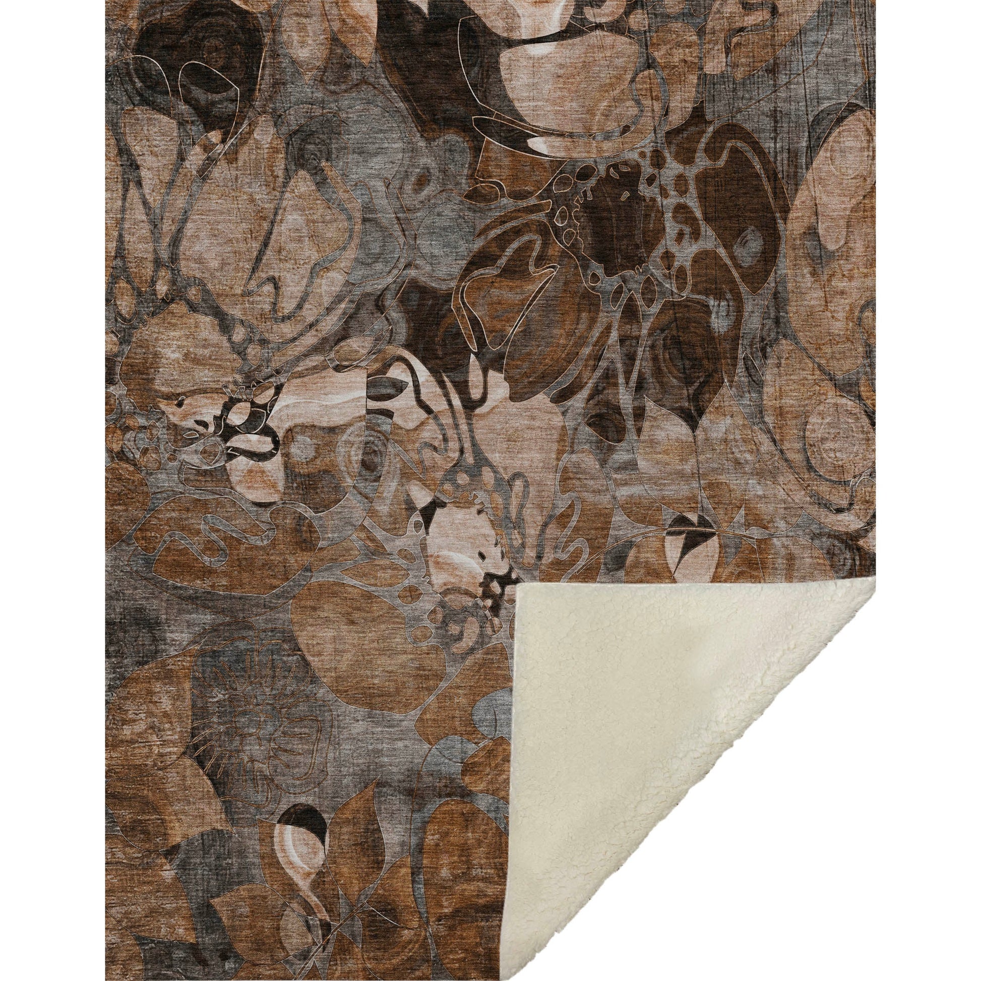 Addison Rugs Floral Orange Washable Indoor-Outdoor Rug