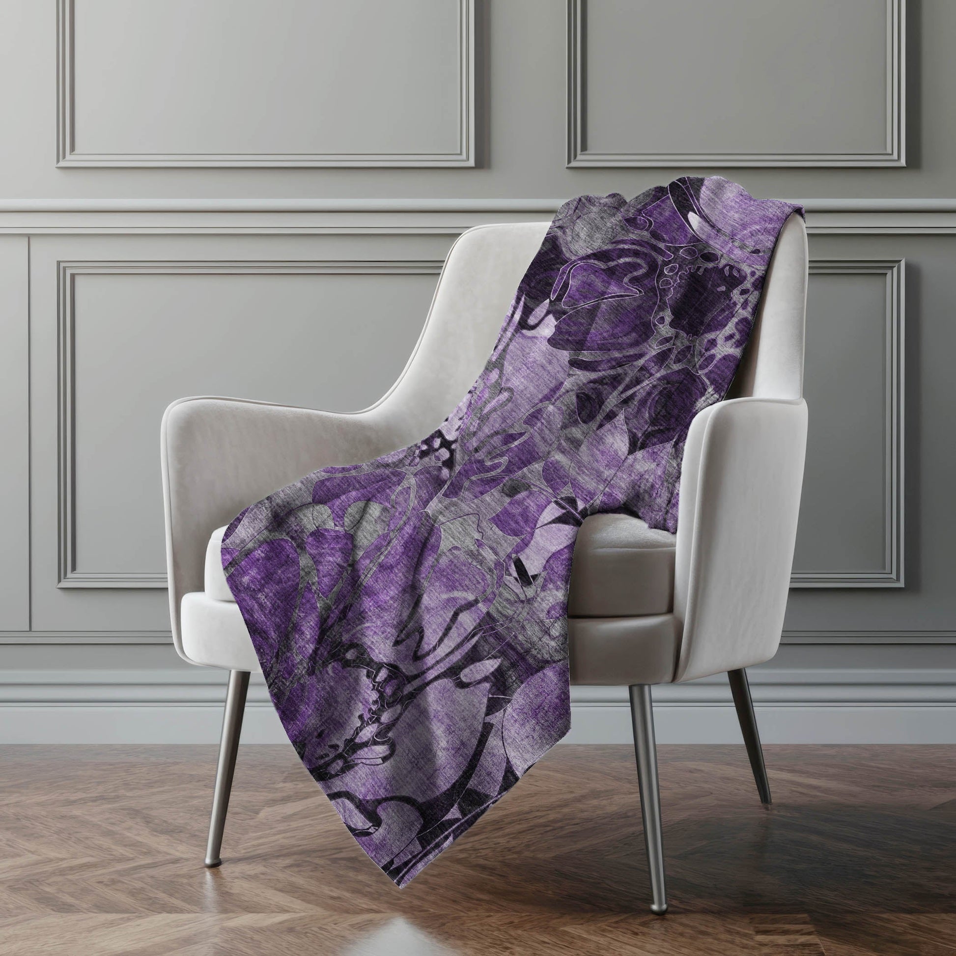 Addison Rugs Floral Purple Washable Indoor-Outdoor Rug