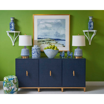 Floral White Glazed Porcelain Outdoor Garden Stool-Poufs and Stools-Chelsea House-LOOMLAN