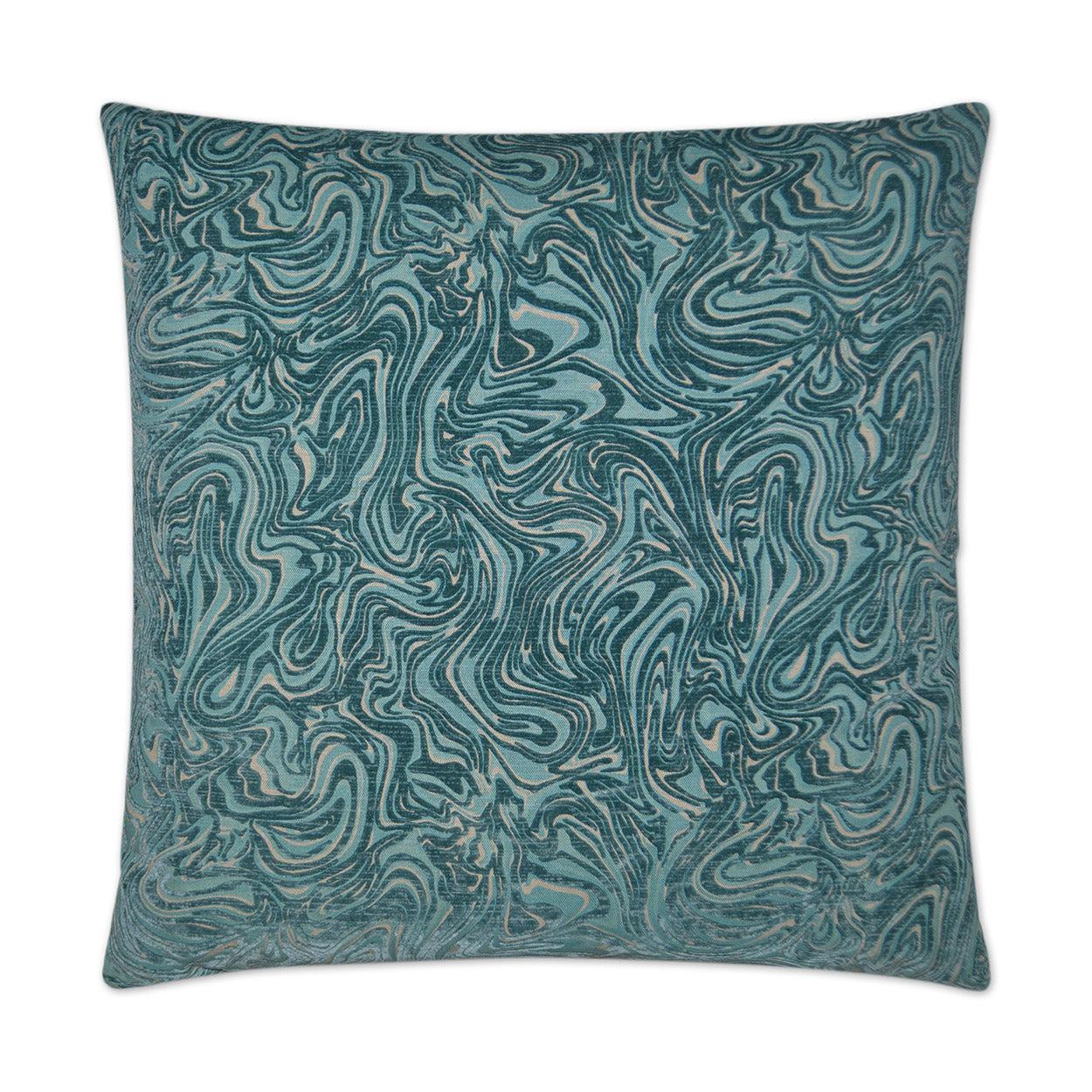 Florentina Pillow - Turquoise-Throw Pillows-D.V. KAP-LOOMLAN