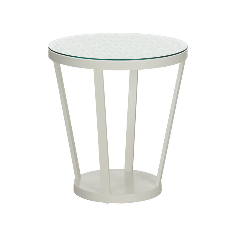 Chelsea House Flower of Life White Side Table