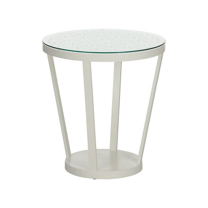 Chelsea House Flower of Life White Side Table
