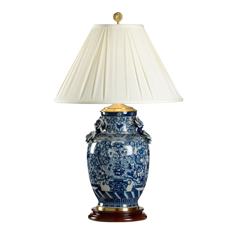 Wildwood Flowers Overflowing Hand Painted Porcelain Table Lamp
