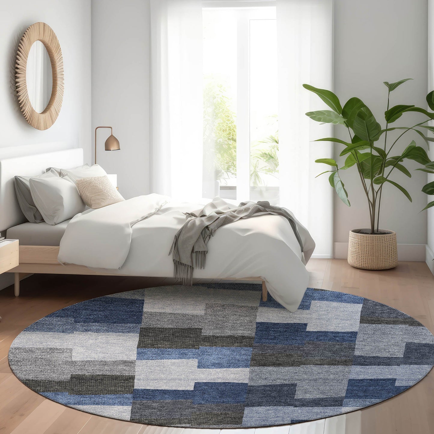Addison Rugs Flowing Harmony Blue Washable Indoor-Outdoor Rug