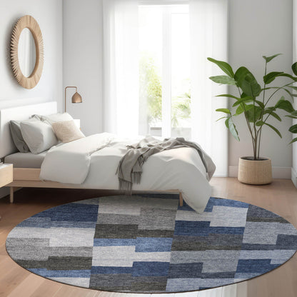 Addison Rugs Flowing Harmony Blue Washable Indoor-Outdoor Rug