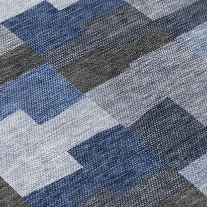 Addison Rugs Flowing Harmony Blue Washable Indoor-Outdoor Rug
