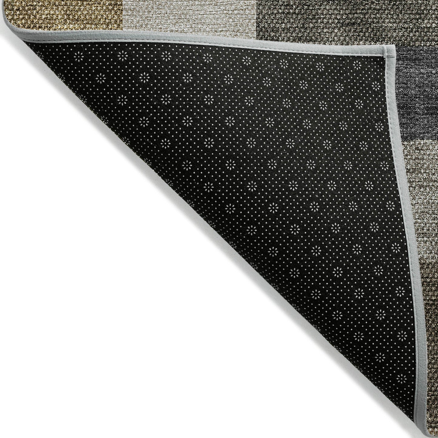 Flowing Harmony Brown Washable Indoor-Outdoor Rug