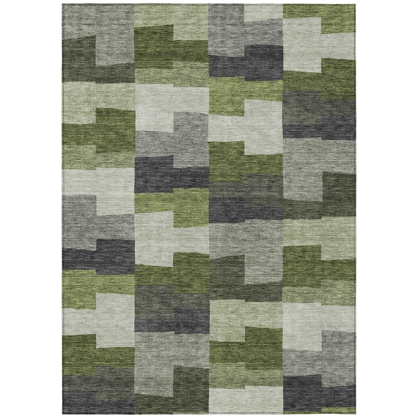 Addison Rugs Flowing Harmony Green Washable Indoor-Outdoor Rug