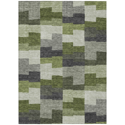 Addison Rugs Flowing Harmony Green Washable Indoor-Outdoor Rug