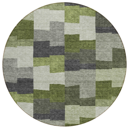 Addison Rugs Flowing Harmony Green Washable Indoor-Outdoor Rug