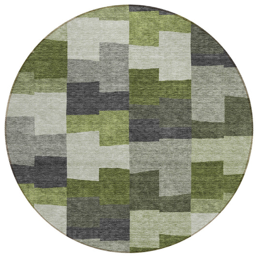 Addison Rugs Flowing Harmony Green Washable Indoor-Outdoor Rug