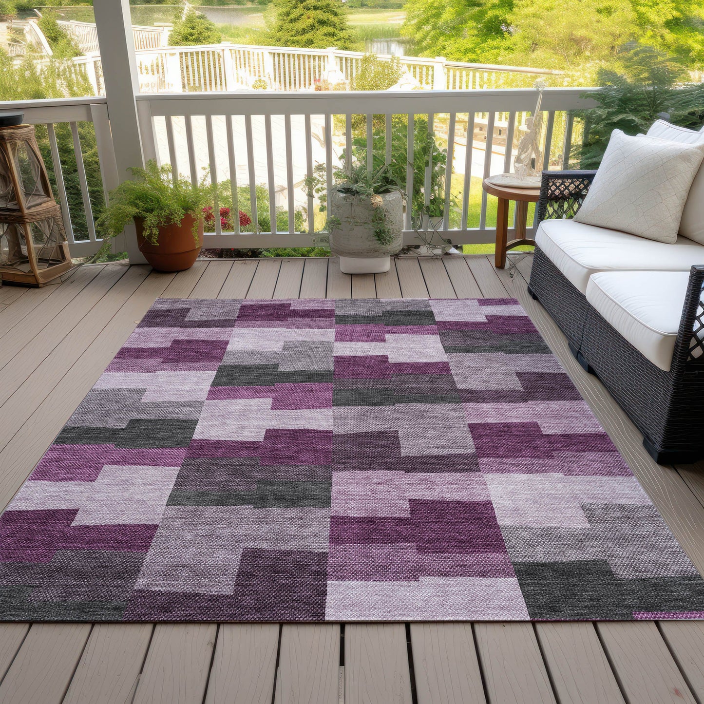 Addison Rugs Flowing Harmony Red Washable Indoor-Outdoor Rug
