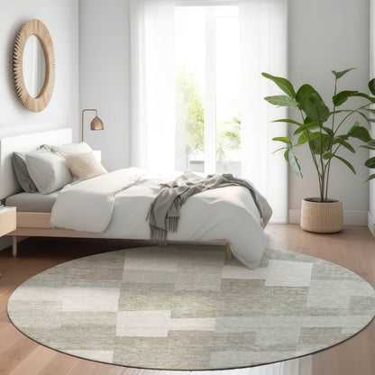 Addison Rugs Flowing Harmony Taupe Washable Indoor-Outdoor Rug