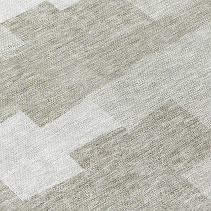 Addison Rugs Flowing Harmony Taupe Washable Indoor-Outdoor Rug