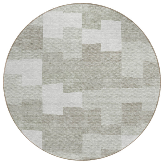 Addison Rugs Flowing Harmony Taupe Washable Indoor-Outdoor Rug