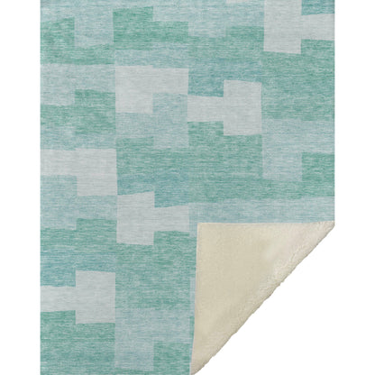 Addison Rugs Flowing Harmony Teal Washable Indoor-Outdoor Rug