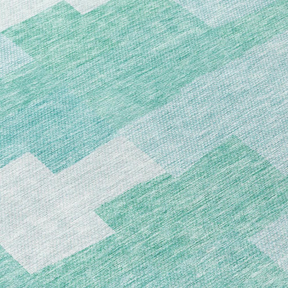 Addison Rugs Flowing Harmony Teal Washable Indoor-Outdoor Rug