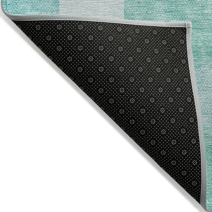 Addison Rugs Flowing Harmony Teal Washable Indoor-Outdoor Rug
