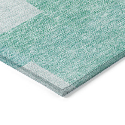 Addison Rugs Flowing Harmony Teal Washable Indoor-Outdoor Rug