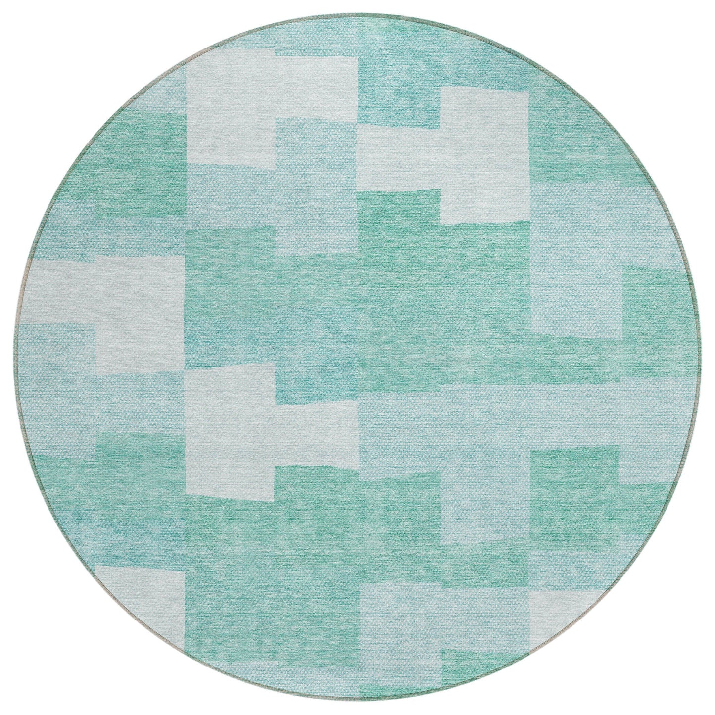Addison Rugs Flowing Harmony Teal Washable Indoor-Outdoor Rug