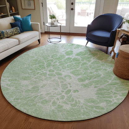 Addison Rugs Fluid Drift Green Washable Indoor-Outdoor Rug