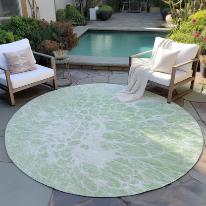 Addison Rugs Fluid Drift Green Washable Indoor-Outdoor Rug