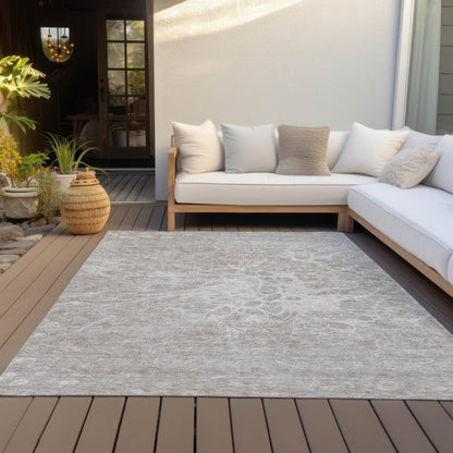 Addison Rugs Fluid Drift Taupe Washable Indoor-Outdoor Rug