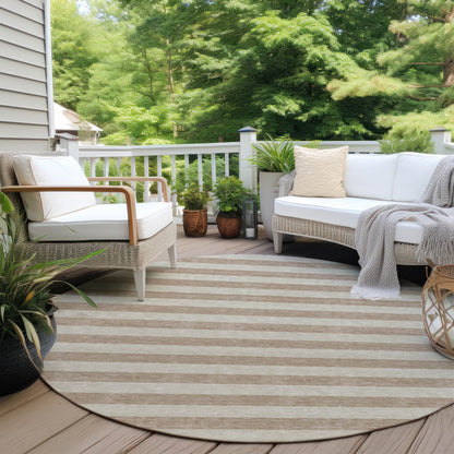 Addison Rugs Fluid Mirage Brown Washable Indoor-Outdoor Rug