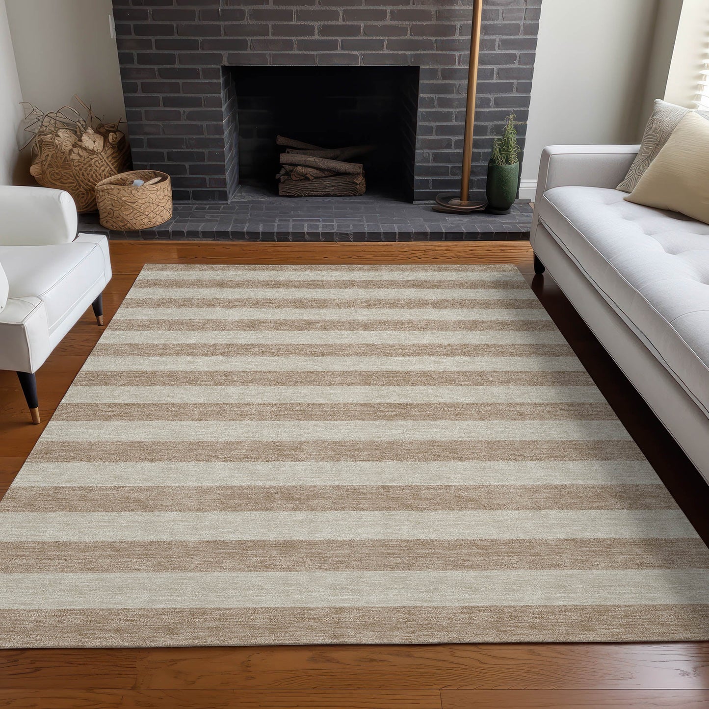 Addison Rugs Fluid Mirage Brown Washable Indoor-Outdoor Rug