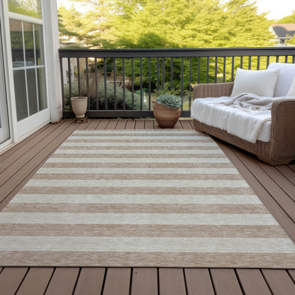 Addison Rugs Fluid Mirage Brown Washable Indoor-Outdoor Rug