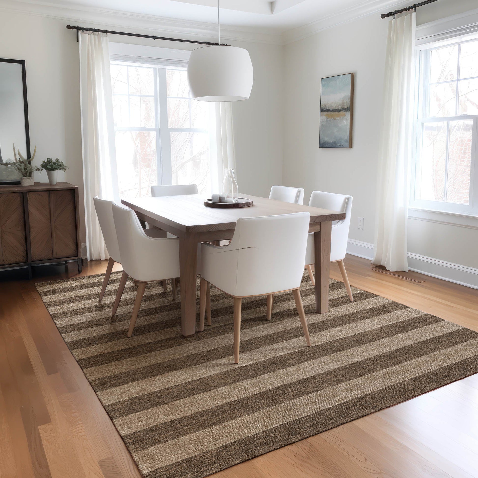 Addison Rugs Fluid Mirage Coffee Washable Indoor-Outdoor Rug