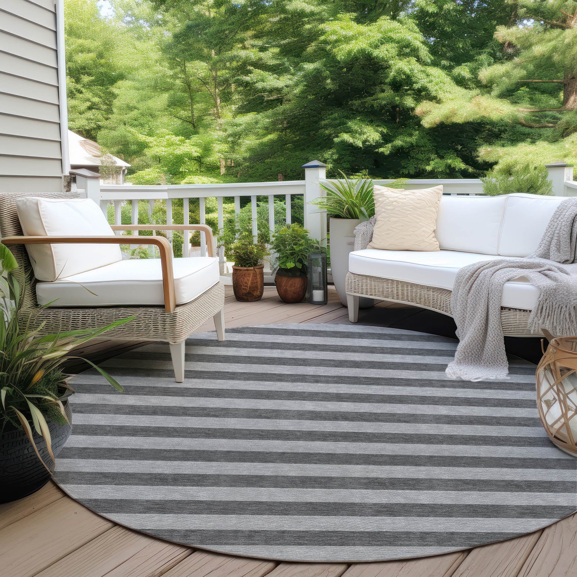 Addison Rugs Fluid Mirage Grey Washable Indoor-Outdoor Rug