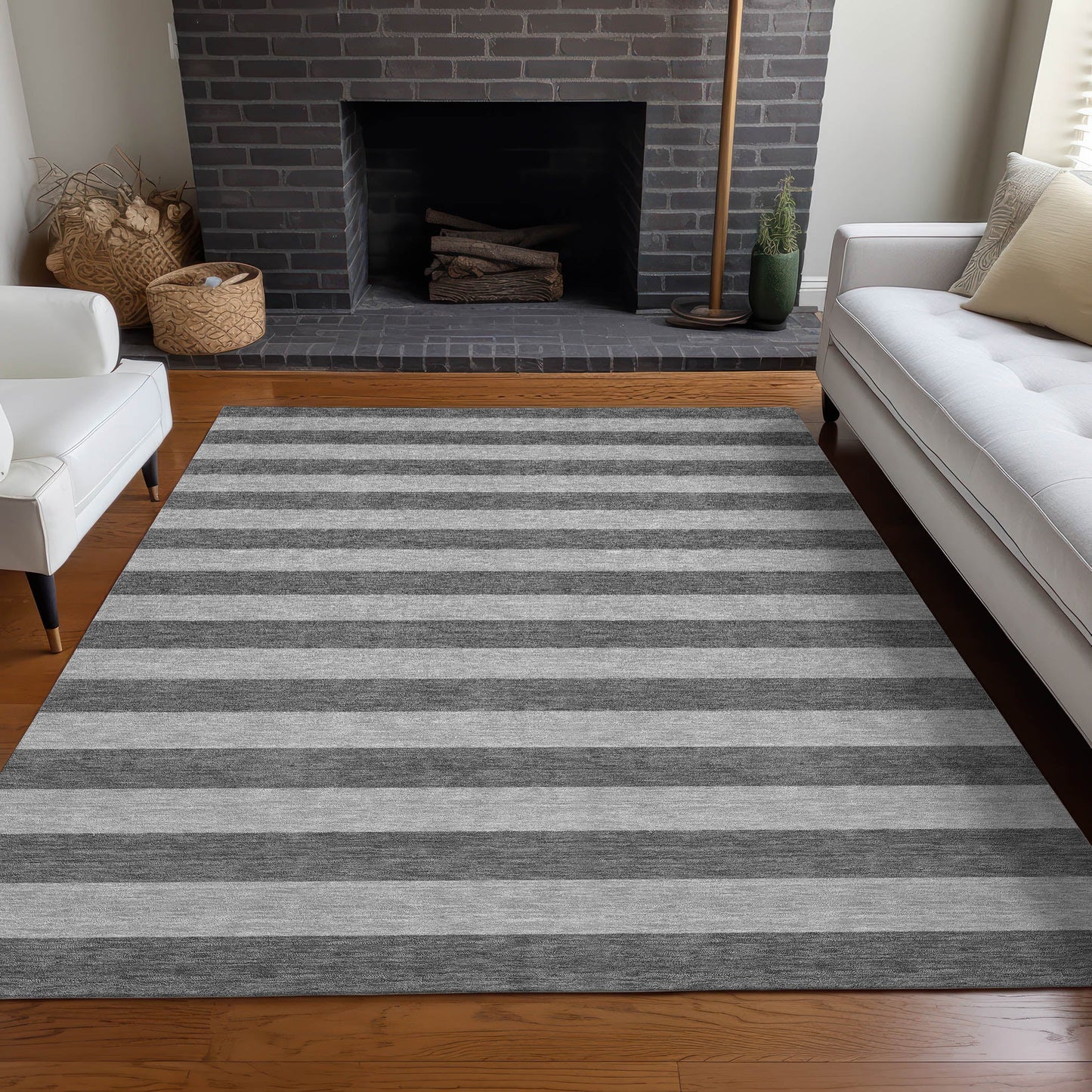 Addison Rugs Fluid Mirage Grey Washable Indoor-Outdoor Rug