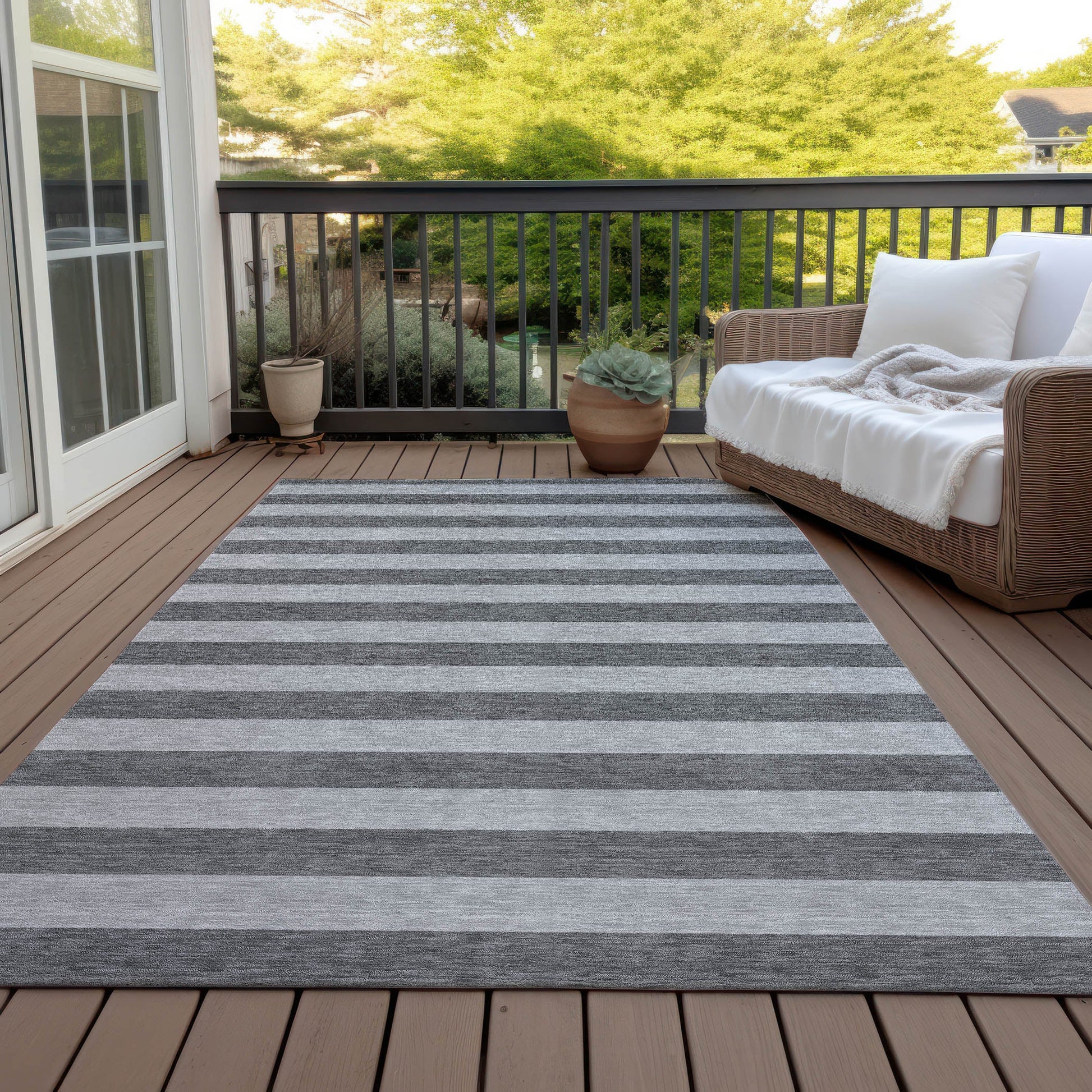Addison Rugs Fluid Mirage Grey Washable Indoor-Outdoor Rug