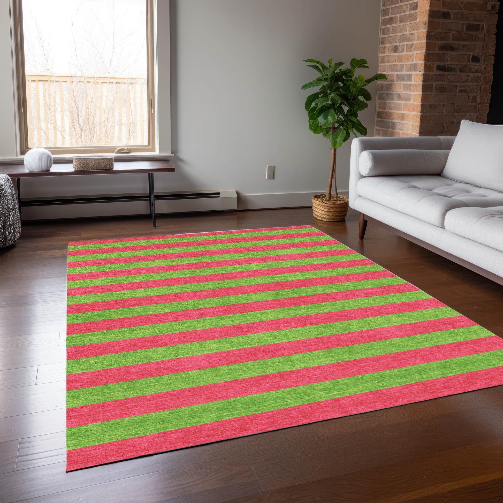 Addison Rugs Fluid Mirage Pink Washable Indoor-Outdoor Rug