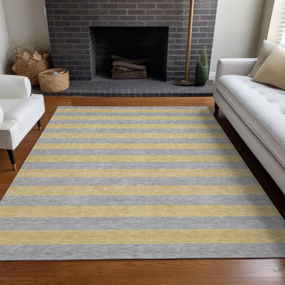 Addison Rugs Fluid Mirage Silver Washable Indoor-Outdoor Rug