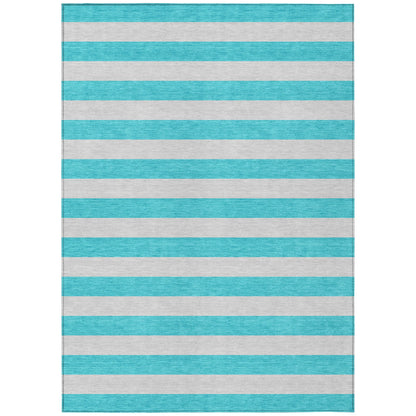 Addison Rugs Fluid Mirage Turquoise Washable Indoor-Outdoor Rug